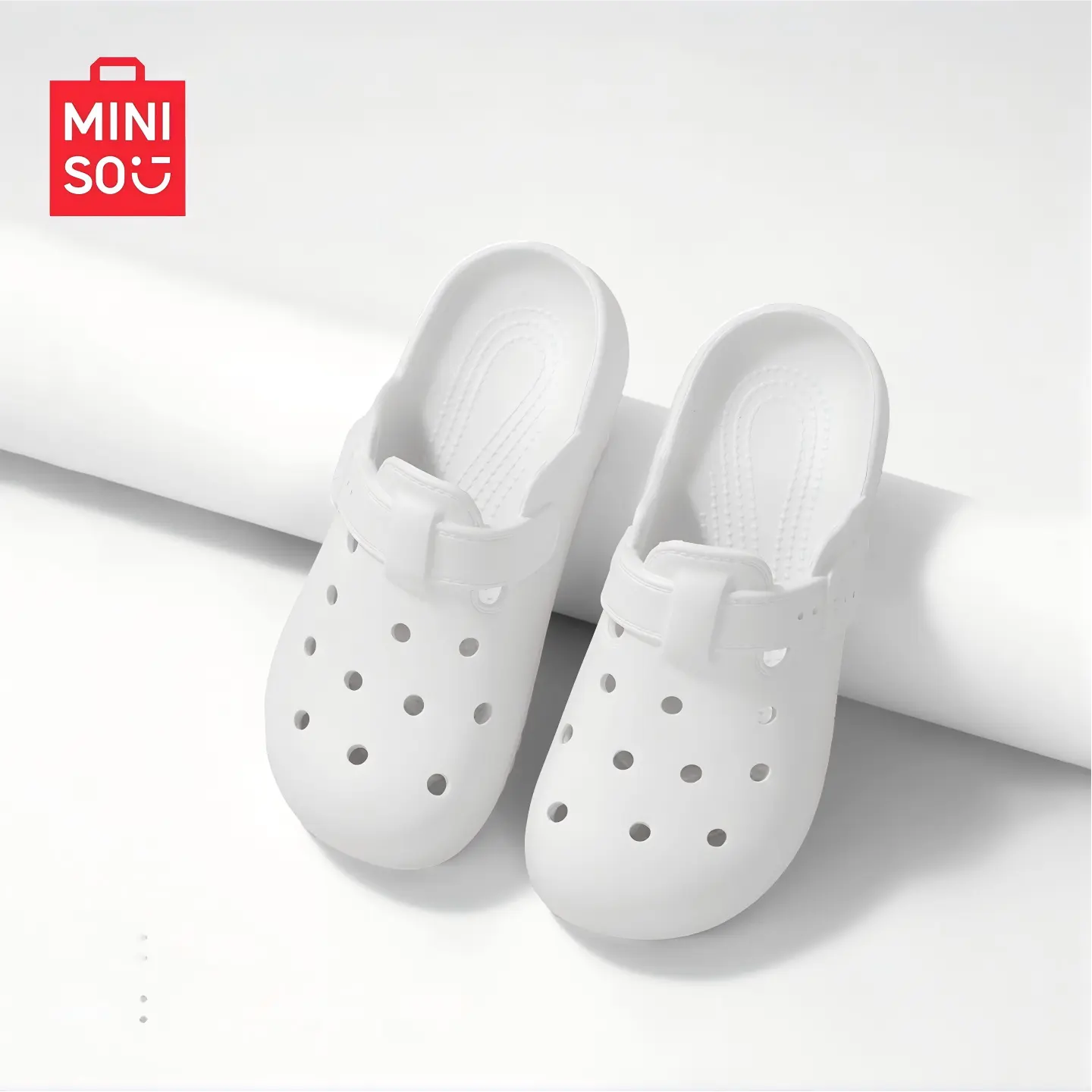 MINISO Shell Clog Sandals - Unisex Summer Beach Outdoor Shoes, Lightweight Slip-On EVA Clogs, Work Station &amp; Travel Footwear, DIY Decoratable