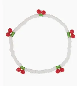 Cherry Beaded Stretch Bracelet
