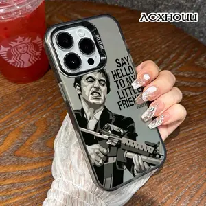 Compatible with iPhone 17 16 E Pro Max 15 Plus 14 13 12 11 XS XR Scarface Tony Montana Anti-Slip Scratch Resistant Cute Coquette Shockproof Cover