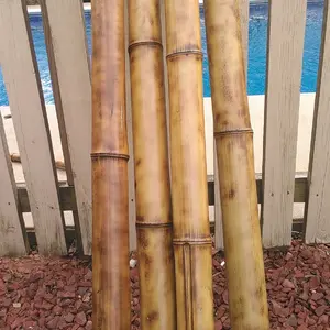 Bamboo Poles Set of 2 (2.5-3" Diam) Indoor/Outdoor Decor