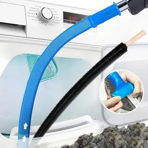LMMAKE 2-Piece Upgraded Dryer Vent Cleaner Kit - Universal Vacuum Hose Attachment, Dryer Lint Brush, Deep Cleaning, Fits Most Vacuums, Quick Lint Remover
