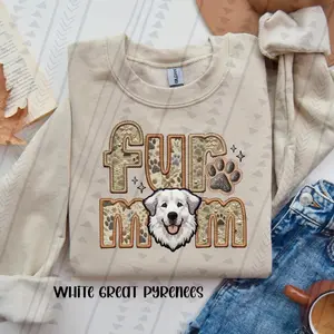 CUSTOM Fur Mom Crewneck Sweaters