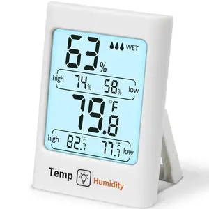 Digital Hygrometer & Thermometer - Accurate Indoor Humidity & Temperature Monitor with Rapid Refresh for Home, Bedroom, Office & Greenhouse