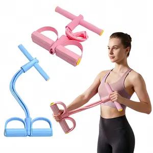 6-Tube Multi - Function Tension Rope with Handles - Home Gym Sit - Up & Tummy Training Equipment for Men & Women