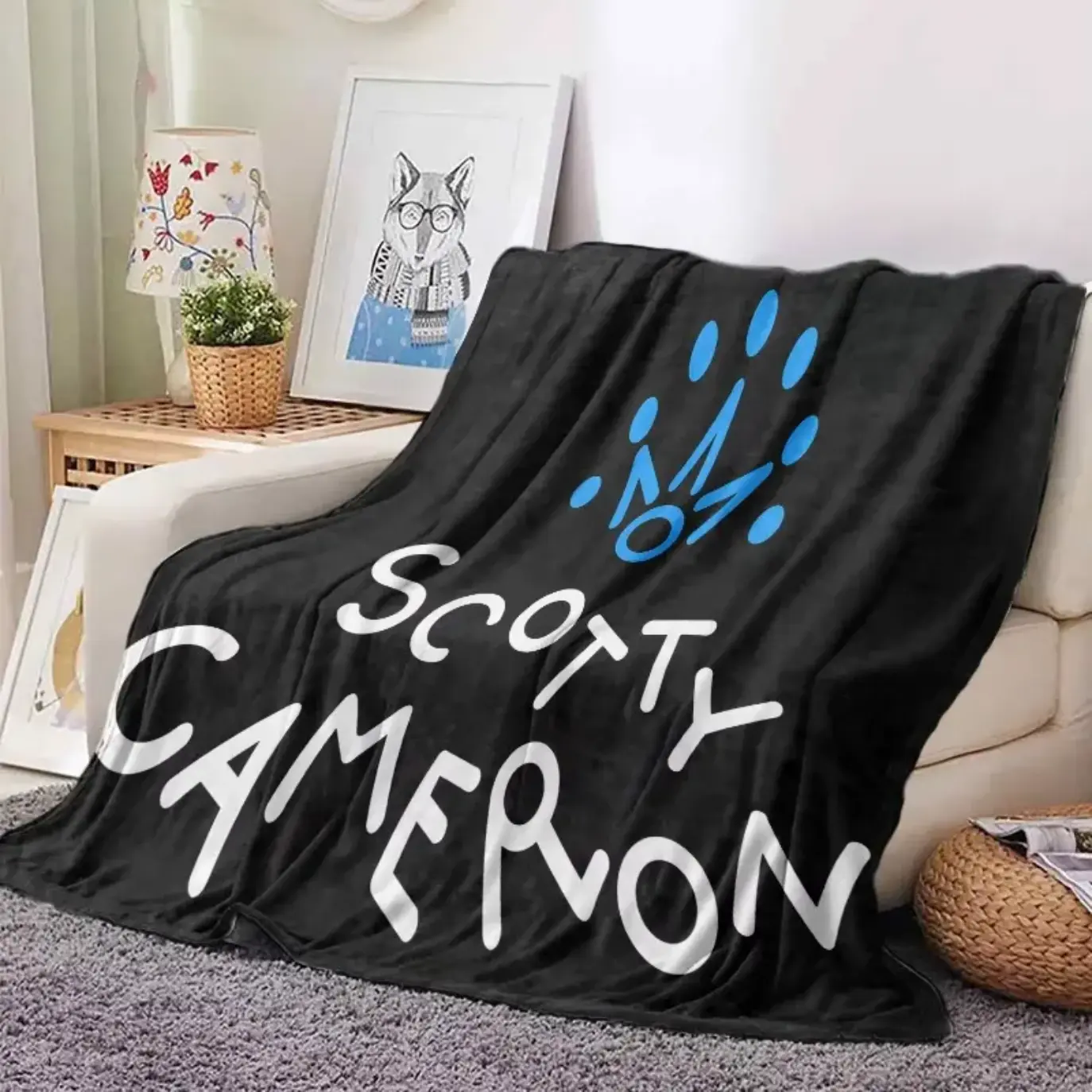 Scotty Cameron Golf Logo Throw Blanket, Soft Cozy Plush Bed Blanket for Couch Sofa, Golf Room and Bedroom Decor, Lightweight Warm Gift for Golfers, Men, Teens and Adults