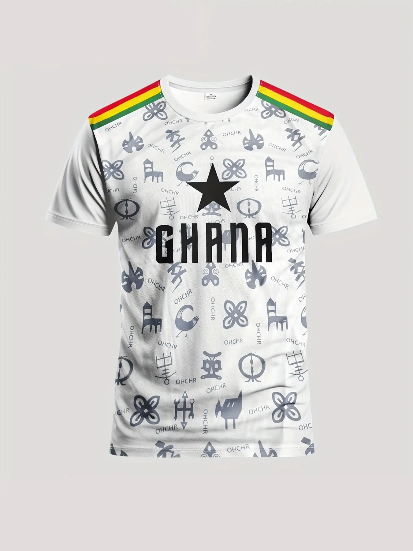 Ghana Men's Football Jerseys & Crew Neck Comfort Sports Tops - Ideal for Matches, Training, Daily Leisure and Gifting, Soccer Jersey, Sports Clothing