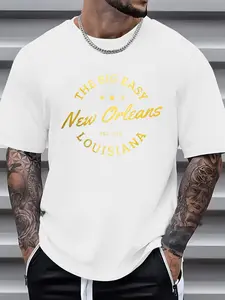 100% Cotton New Orleans Est. 1718 Louisiana Vintage Nola T-Shirt