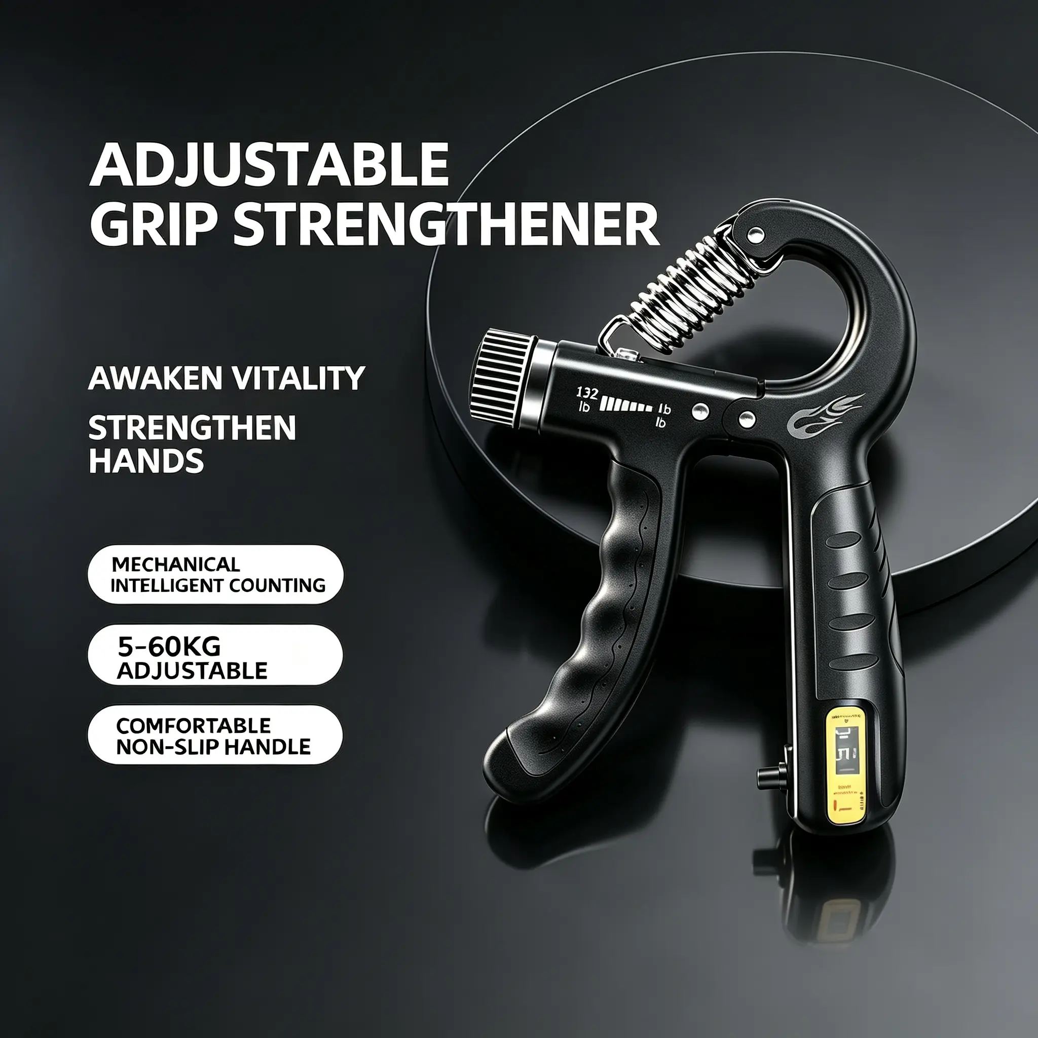 5 PCS Hand Grip Workout Kit - Adjustable Resistance Forearm Trainer - Finger Exerciser, Adjustable Gripper & Hand Massage Trainer Set - Muscle Training & Hand Injury Rehabilitation Finger Trainer Ideal Boyfriend Gift