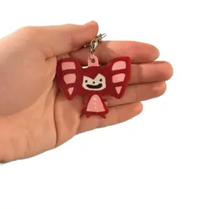 Clown Kasane Teto Keychain - Clown Design with Star Charm for Cute Accessory