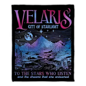Velaris Fleece Blanket,  The Night Court Bookish Fantasy Aesthetic Throw, Birthday Xmas Gift for Book Lovers