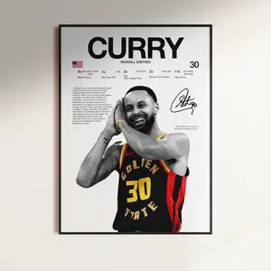 Stephen Curry Poster, Wall Print, Basketball Digital , Poster Print, Sports Decor, Golden State Warriors Poster, Gift