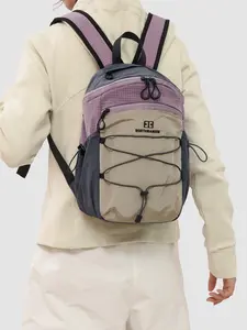 1pc  Women's backpack with contrasting colors, large capacity backpack with zipper closure, fashionable and versatile, suitable for college students, campus commuting, outdoor hiking, durable backpack, women's backpack, Cute versatile backpack