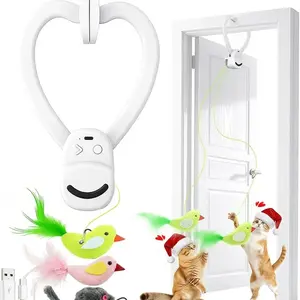 CATPICK Interactive Cat Toy for Indoor Cats - Best Kitten & Adult Cat Enrichment Stimulation Toy with Electric Flying Bird Feather Wand