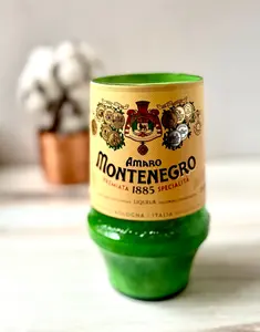 Italian Liqueur candle - Montenegro Amaro bottle -  liquor bottle candle
