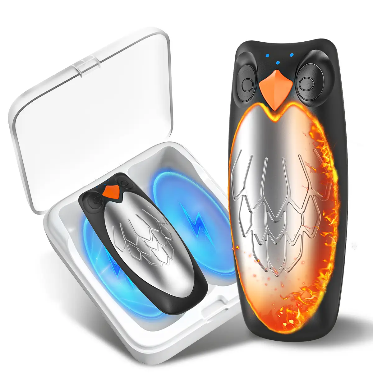 2 Pack Magnetic Hand Warmers, 12H Long-Lasting Rechargeable Warmth, Double-Sided Heating,Pocket-Sized Electric Hand Warmers for Winter Outdoors, Campi
