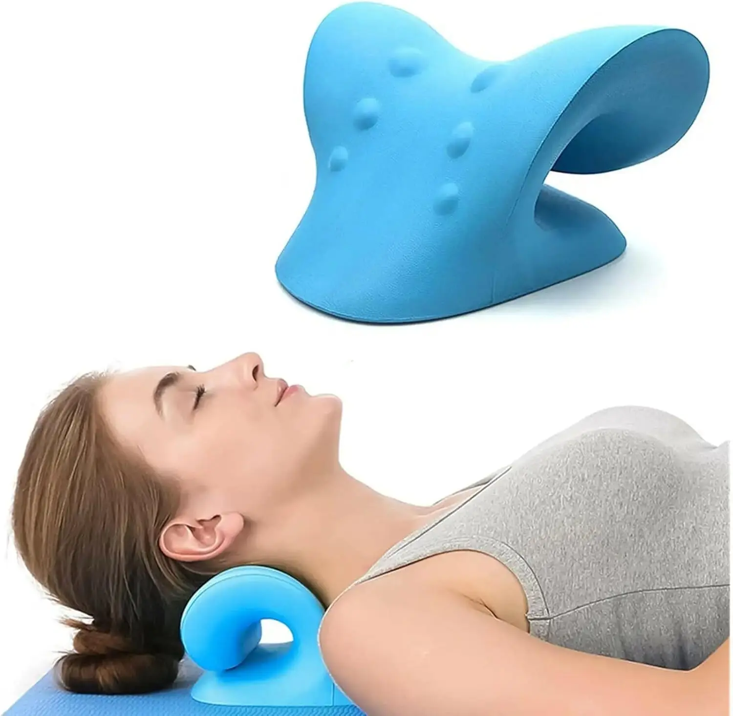 Handy Silicone Neck Stretcher - Ergonomic Muscle Relaxer for Daily Tension Relief, Home & Office Use