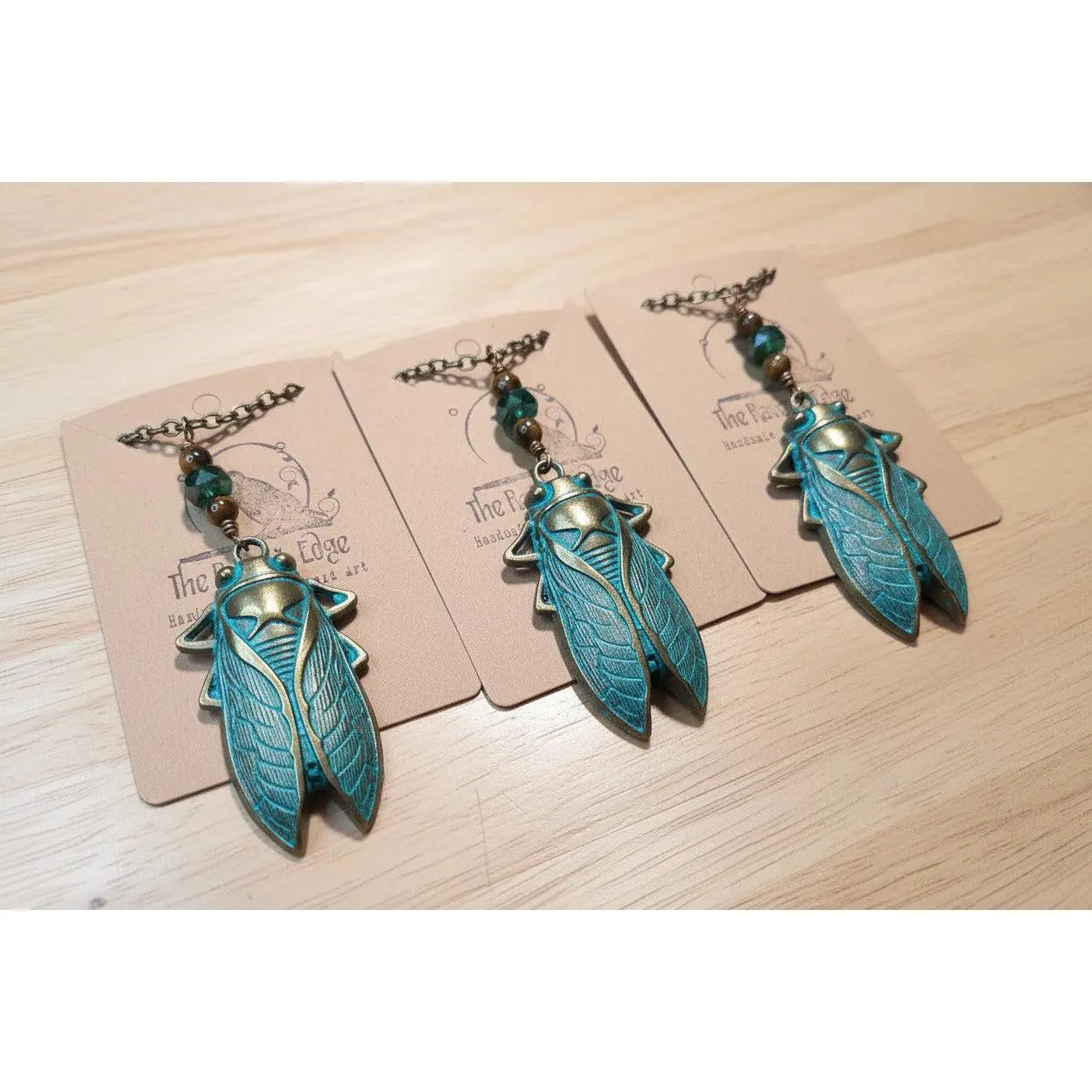 Turquoise Cicada Necklace - Handmade Mystical Pendant
