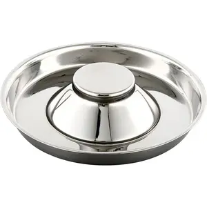 Stainless Steel Pet Bowl for Puppy and ,   and Water Feeding Bowl, Puppies and Kittens  Bowls, Multiple Dogs and Cats Eat and Drink Together (1PC, S)