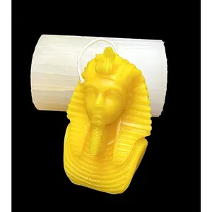 4” Silicone Egyptian King Tut mold - 3D figure mold - candle soap mold - resin mold - food grade