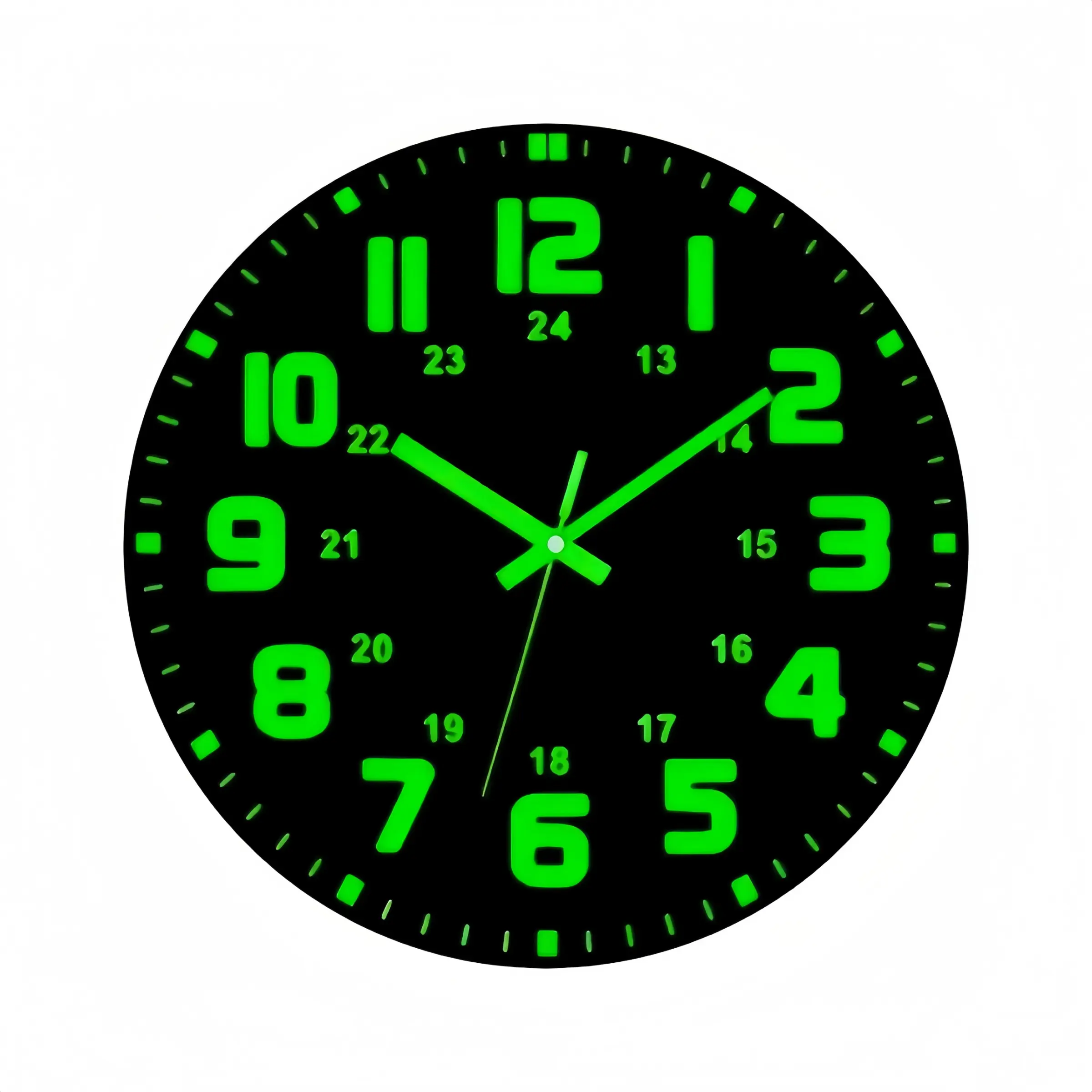 Glow in the Dark Wall Clock, Modern Battery-Operated Round Clock, Ideal for Bedroom Living Room Study Child's Room, Perfect Birthday Gift