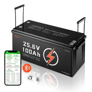VEVOR 24V 50Ah LiFePO4 Lithium Battery, Bluetooth, Deep Cycle Lithium Rechargeable Battery, Built - in 30A BMS, Low Temp Protection, 4000+ Cycles, Max. 1280Wh, for RV, Camper, Trolling Motors, MarineVEVOR Super Brand Day