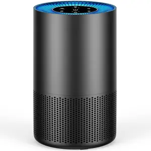 Air Purifiers for Home Large Room Pets Up to 1300 Sq Ft, MOOKA H13 True HEPA Air Purifier Cleaner with 360 °   Air Inlet, Fragrance, 13dB Air Purifier for Bedroom Wildfire Smoke Pet Dust Pollen (Black)