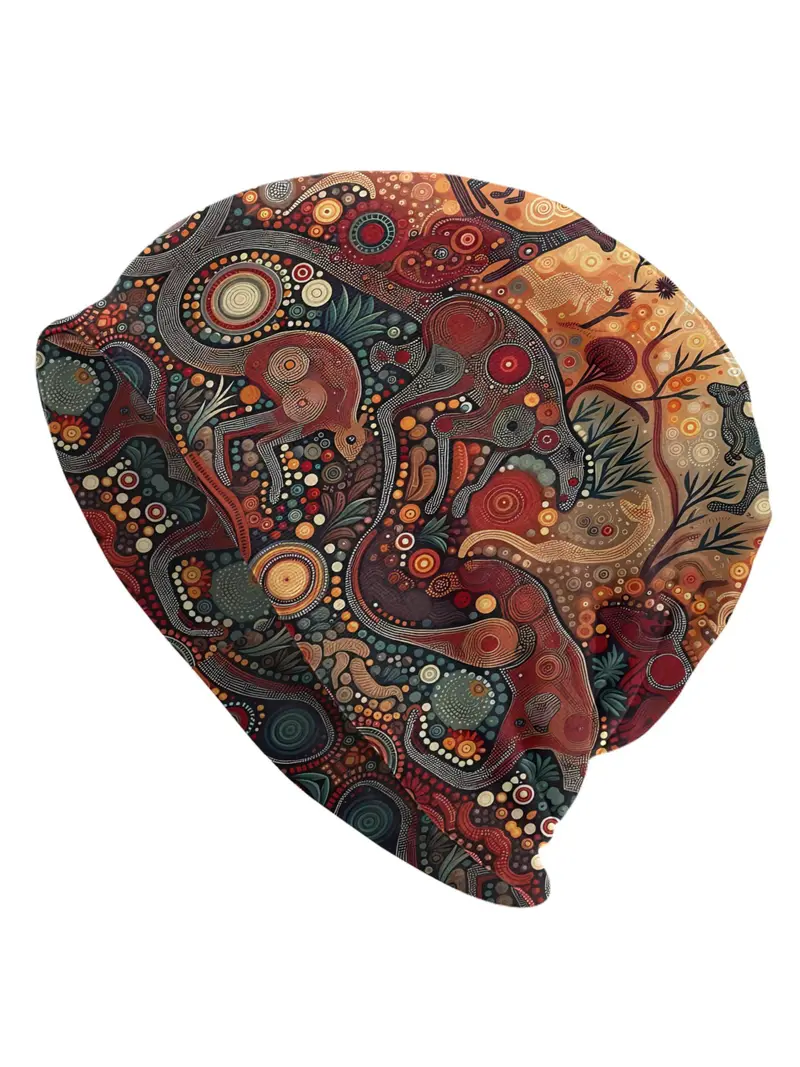 BIIHUDU Psychedelic Hippie Flower Power Beanie Hat - Retro  display picture 2