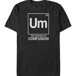 Men's Lost Gods Periodic Table Confusion Element T-Shirt - Black - 4X Large ENY