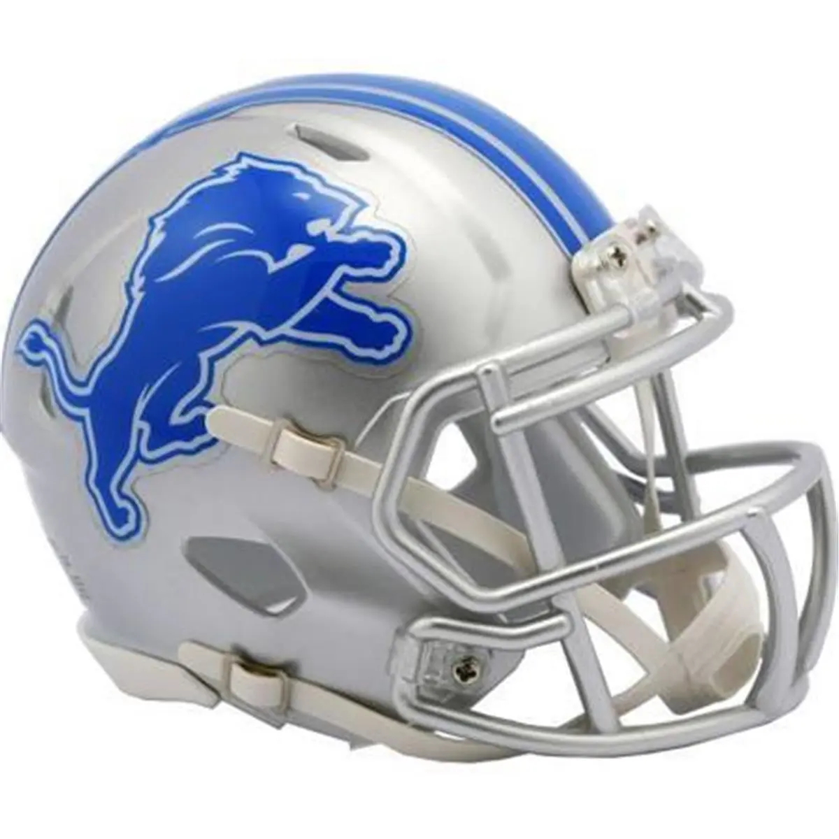 Detroit Lions Riddell Replica Mini Speed Style Helmet, 4-Point Chinstrap, Approximately 5" Tall, with Decals for Autographs & Collecting Sports Memorabilia