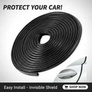 Car Door Edge Protector  16.4FT Rubber Trim | No Glue Anti-Collision Strip, Protects Paint from Scratches
