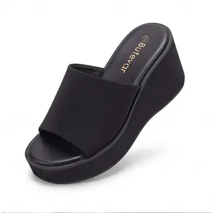 Butevar Women's Open Toe Wedge Platform Sandals,  Beach Heels, Summer Walking Footwear for Women, Lycra Shoe For Girl