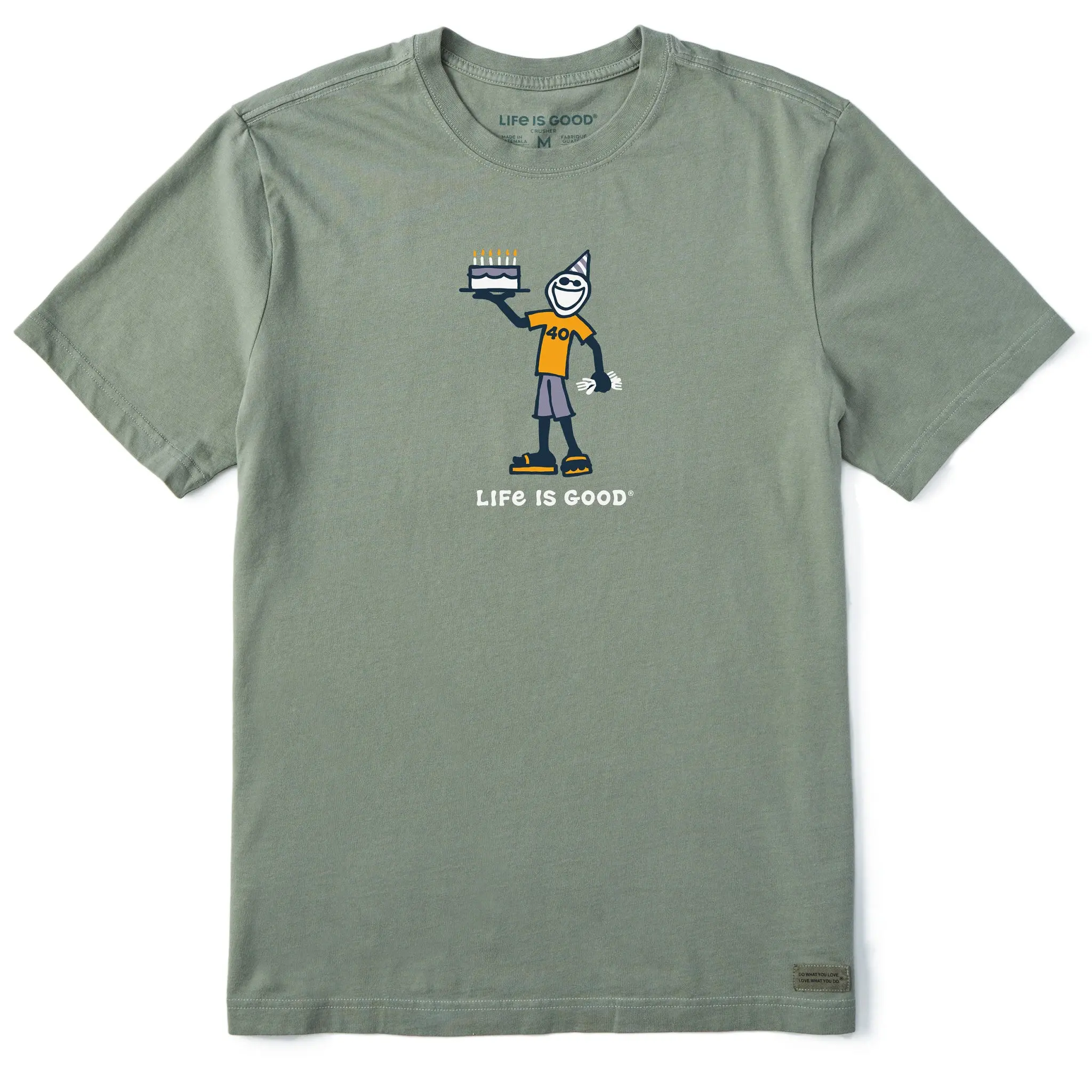 Men's Vintage Jake 40th Birthday Short Sleeve Crusher Tee