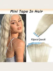 Mini Tape-In Hair Extensions, 10pcs Pack, Natural Look & Easy Application, Perfect for Women Seeking Instant Volume