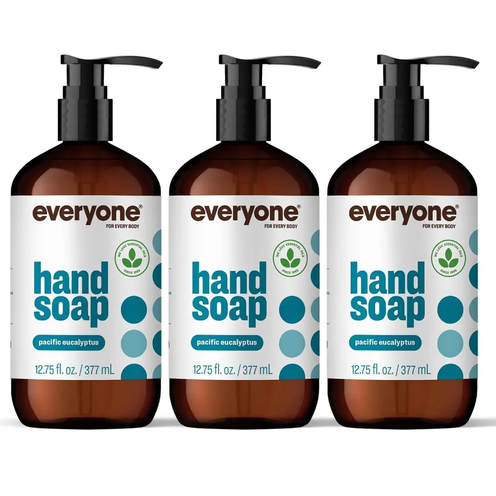 Liquid Hand Soap Pacific Eucalyptus Pack Of 3 Plant Based Moisturizing Hand Soap With Essential Oils 12.75 Oz