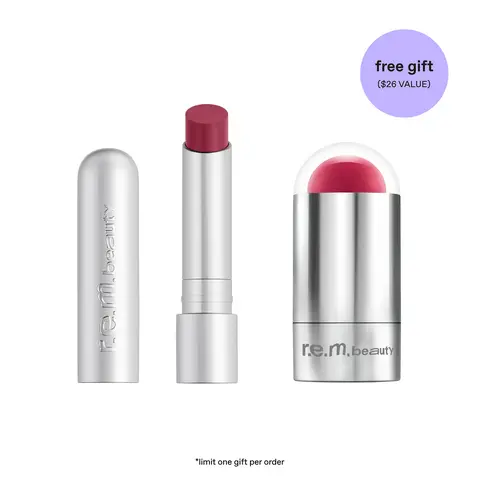 TikTok Exclusive - r.e.m. beauty by Ariana Grande blur butter lip balm - nourishing & hydrating lip balm, buildable soft-matte coverage, made with Hyaluronic Acid, Manoi de Tahiti & Hibiscus