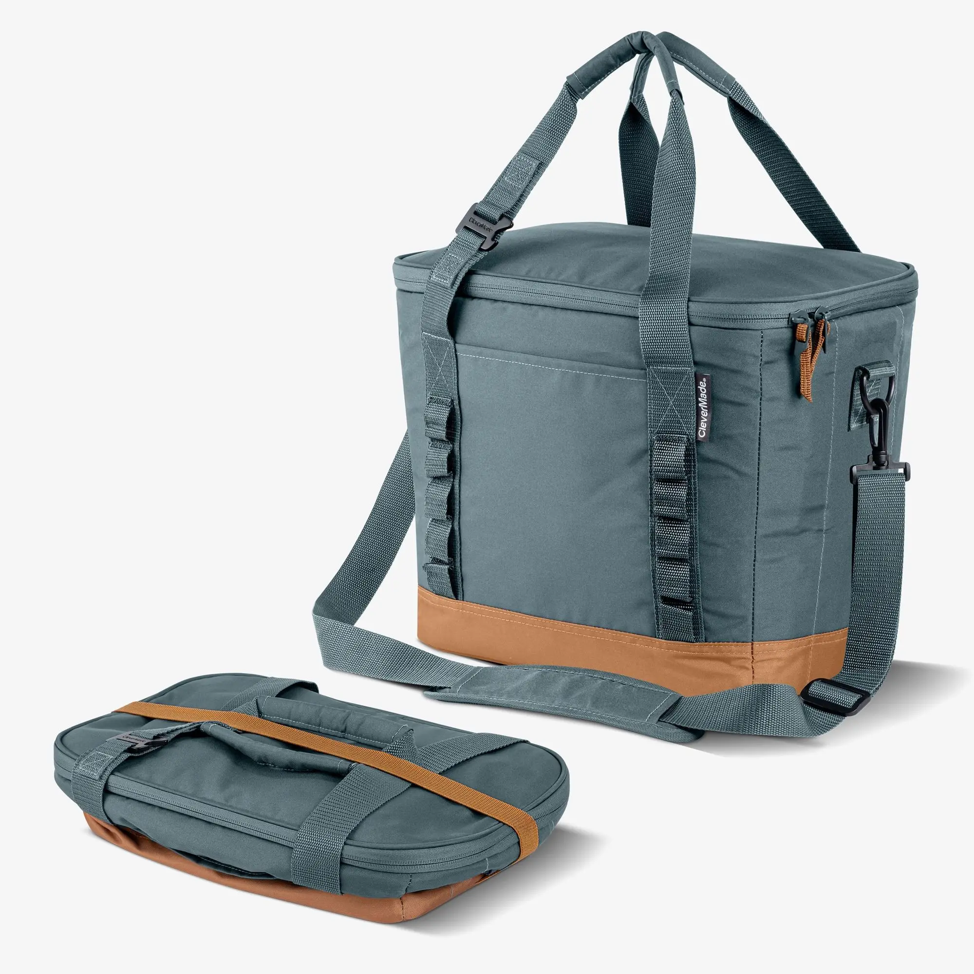 CleverMade 30-Can Tahoe Collapsible Soft Cooler in Dusty Teal