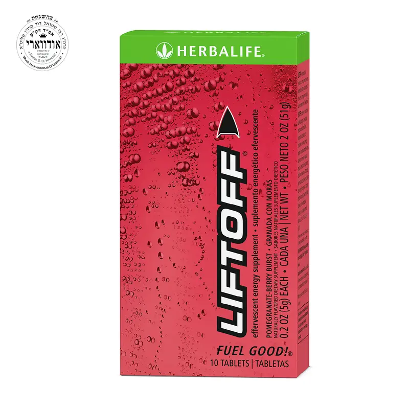 Herbalife Liftoff Pomegranate Berry Burst Effervescent Tablets – Pomegranate Berry Flavor with B Vitamins, Vitamin C & Panax Ginseng