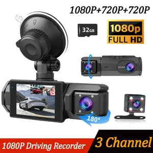 2/3 Channel Car Dash Cam,1080P Car DVR with 32GB Memory Card，Car Video Surveillance with Night Vision，24/7Parking Mode Car DVR Hd Screen Front Rear Left And Right dashcam