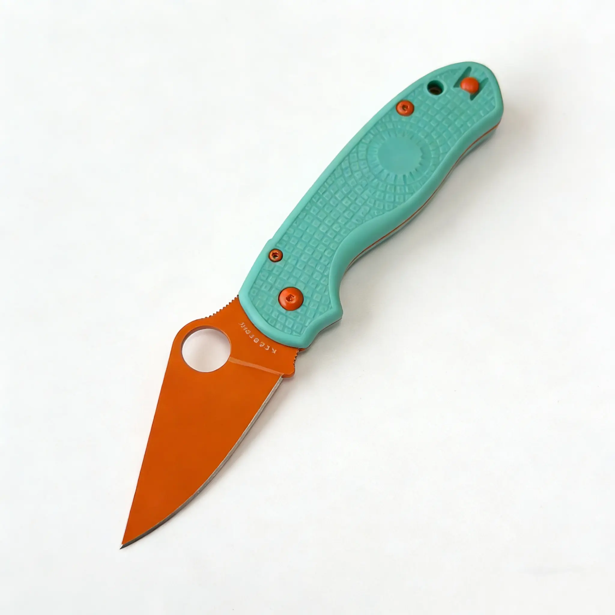 Green Handle Orange Blade