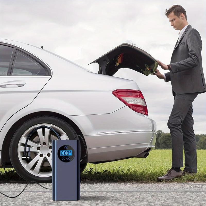 Portable Wireless Car Tire Inflator, Tire Pressure Monitor, Car Accessories Women, Car Stuff, Rechargeable Car Tire Air Pump, Powerful Cordless Tire Inflator, Digital Display, Lightweight, Compact, Vehicle Tire Inflator