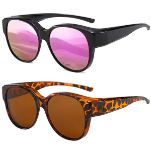 2PCS/1PCS Fit Over Glasses Sunglasses for Women Men, Oversized Cat Eye Sunglasses Polarized 100% UV400 Protection mother days gift