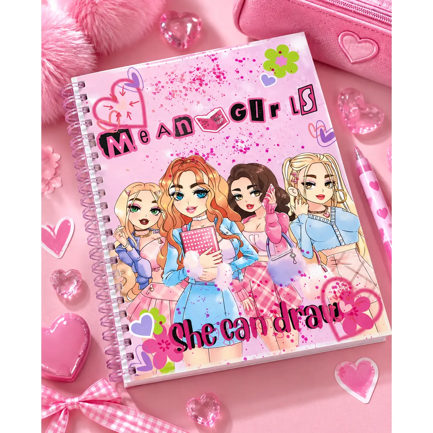 She can draw coloring book 💕