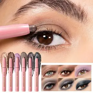 6Pcs Cream Eyeshadow Brightener Stick Makeup Set, Waterproof & Soft Smooth Matte Earth & Bright Metal Color Contour Sticks, Long-Lasting, Rich Pigment, Easily Blendable and Buildable with Precise Tip for Easy Application. Evening Events, Stage Makeup