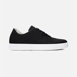 Atoms Men's Model 001 Black & White Casual Sneaker Footwear - Comfortable Fit, Durable Polyester Mesh Trainer for Everyday Walking, Sports Shoes