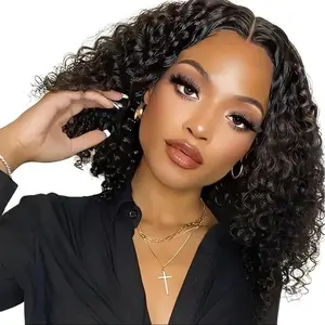 28" Deep Wave Human Hair 4x7 Lace Glueless Wig - Natural Looking Hairline, Breathable Cap & Easy Install, Everyday & Special Occasions By YMSGIRL Hair