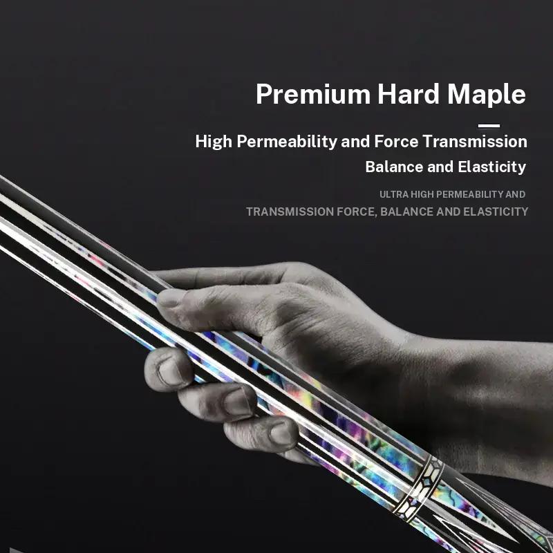 JIAN YING New Carbon Fiber 1/2 Billiard Cue 58 inch 11.5/12.5mm Tip Strong Stability High Performance Pool Cue with Case Tip Gloves Towel Chalk Extended Handle