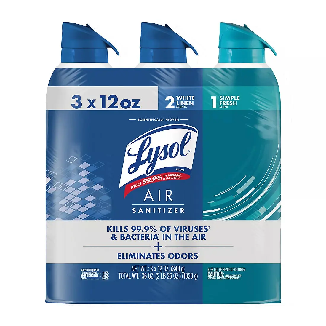 Lysol Air Sanitizing Spray, 3 pk./12 oz. Lysol Air Sanitizing Spray, 3 pk./12 oz.