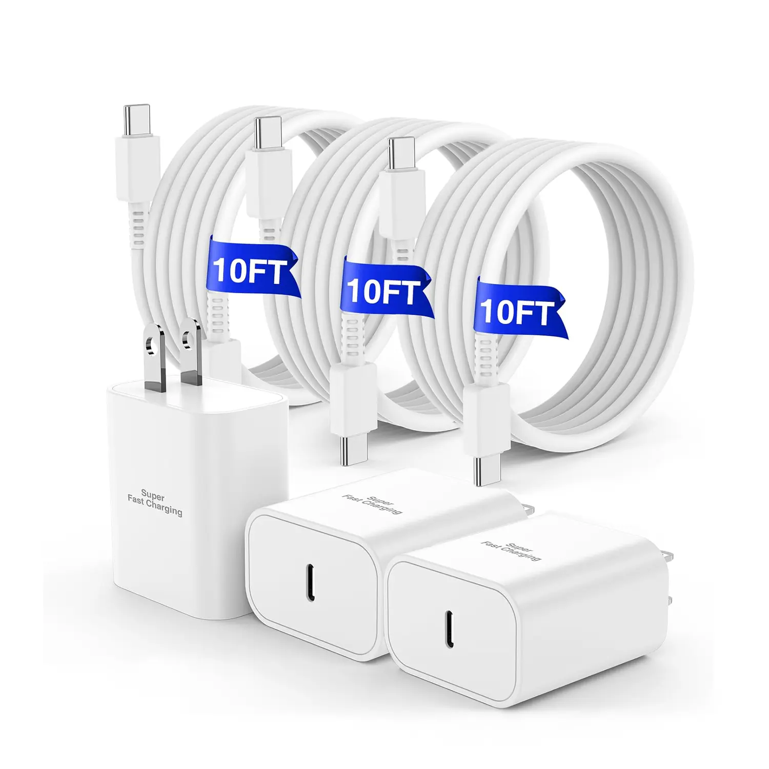 iPhone 16 Pro Max Charger Fast Charging, 45W USB C iPhone 16 Super Fast Charger Block with 10ft Long Type C Charging Cable Cord for iPhone 16/16 Pro/16 Pro Max/16 Plus/15/15 Pro Max/15Pro/Plus/S25