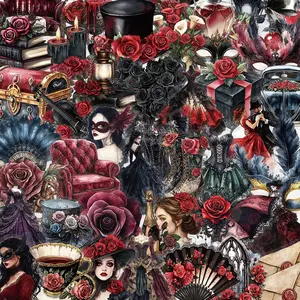 Rose Pattern Sticker, 50pcs/set Waterproof Self Adhesive Decor Paper, Decor Sticker for Gift Greeting Card Water Bottle Laptop Phone, Shockproof