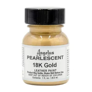 Angelus Pearlescent 18K Gold Paint - Acrylic Leather Paint, Flexible, Will Not Crack Or peel